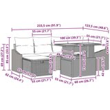  7-delni vrtni sedežni set z blazinami Bež Poli ratan, (22093904) | Shoptok.si