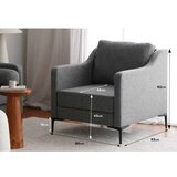 Atelier Del Sofa Fotelja Nordi 80x82x93cm Siva | Eponuda.ba