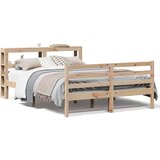 Maison Chic Posteljni okvir - Dvoposteljna postelja - Zakonska postelja brez vzmetnice 160x200 cm trdna borovina-J3227, (21775654) | Shoptok.si