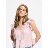 Reserved Bluza od mješavine viskoze - pastelnoružičasto | shoptok.hr