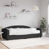  Dnevni krevet s madracem crni 100 x 200 cm od tkanine | shoptok.hr