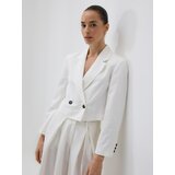Reserved Sako s visokim udjelom lana - bijela | shoptok.hr