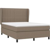  Box spring postelja z vzmetnico taupe 140x200 cm blago, (20897282) | Shoptok.si