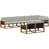  Set vanjskih sofa 8 kom. Prirodna i svjetlosiva | shoptok.hr