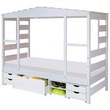 MID.YOU Postelja Lio, 90x200, Bor, Bela, Masivno | Shoptok.si