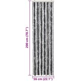  Zastor protiv muha siva i crna 56 x 200 cm od šenila | shoptok.hr