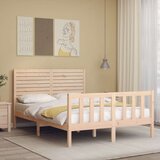  Kreveta s uzglavljem 120 x 200 cm od masivnog drva | shoptok.hr