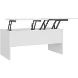 Maison Chic Klubska mizica - kavna mizica - Nizka mizica bela 102x50,5x46,5 cm konstruiran les, (21753487) Cene
