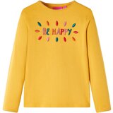 vidaXL Dječja majica dugih rukava tamna oker boja 116 | shoptok.hr