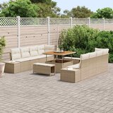  Sjedeća garnitura za vrt Bež 100 x 100 x 71 cm Poli ratan | shoptok.hr