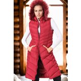 Dewberry Z6725 WOMEN'S VEST-PLAIN BURGUNDY Cijene