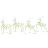 vidaXL LED jelene med 80 LED 4 pcs Multikolor 64 x 42 x 15 cm PET | Shoptok.si