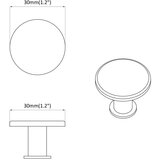 Drška 2 pcs Crna Ø30 mm Aluminij | shoptok.hr