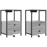 Noćni ormar 2 pcs Siva Sonoma 40 x 31 x 60 cm Konstruirano drvo | shoptok.hr