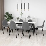 Maison Chic Jedilni stoli - Vzorci stoli 6 kosov svetlo siv žamet A1300, (22031809) | Shoptok.si