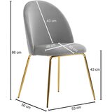 MID.YOU STOL, tekstil siva | Shoptok.si