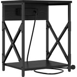  Noćni ormar 2 pcs Crni hrast 41 x 31 x 51 cm Konstruirano drvo | shoptok.hr