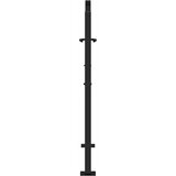  Vrtna vrata crna 100x100 cm dizajn s čeličnim tragovima | shoptok.hr