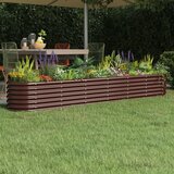  Povišena vrtna gredica od pocinčanog čelika 260 x 40 x 36 cm smeđi | shoptok.hr