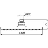 Rosan tuš ruža Stolz 250x250mm PTRUSP11 | ePonuda.com