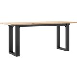  Stolić za kavu O-oblika 110x40x45cm borovina i čelik | shoptok.hr