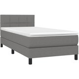  box spring s madracem LED tamnosivi 80 x 200 cm tkanina | shoptok.hr