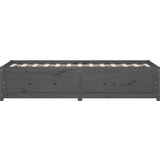  Dnevni ležaj sivi 90 x 200 cm od masivne borovine | shoptok.hr