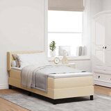  Postelja boxspring z vzmetnico z vzmetnico krema 80 x 200 cm, (5000023074) Cene