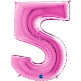  balon broj 5 roze sa helijumom Cene
