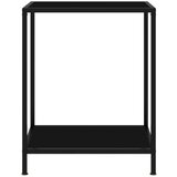  Konzolni stol crni 60 x 35 x 75 cm od kaljenog stakla | shoptok.hr