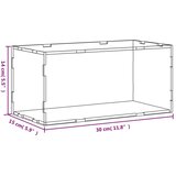 vidaXL Razstavna škatla prozorna 30x15x14 cm akril | Shoptok.si