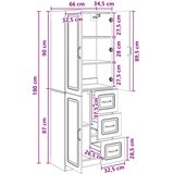 Set ormara 2 kom. Hrast sonoma Konstruirano drvo | shoptok.hr