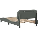 vidaXL okvir za krevet s uzglavljem tamnosivi 100x200 cm od tkanine | shoptok.hr