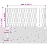  Ograjne stebre 11 kos U-kanal Siva 60 cm Jeklo, Šesterokotna ograja Siva 0.6x25 m Jeklo | Shoptok.si