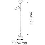 Rabalux 4020 - podna lampa action 1xE27/100W+E14/25W | Eponuda.com
