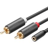 Ugreen AV102 3.5mm na 2 RCA M/F audio kabl 1m Cene