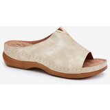 EVENTO Comfortable women's wedge sandals golden Claribelle | Shoptok.si