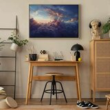  Slika - The Sun in Hiding: The Golden Face of the Sky Over a Cloudy Sea 120x80 U prirodnom drvenom okviru | shoptok.hr