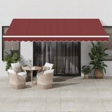 vidaXL Avtomatsko zložljiva tenda bordo 450x350 cm Cene