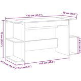 vidaXL Radni stol boja dimljenog hrasta 140x50x75 cm konstruirano drvo | shoptok.hr