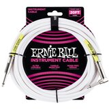 Ernie Ball kabel P06047 - 20FT(6,1m) COILED 6,3mm ravni - 6,3mm kutni instrument - bijela boja | Eponuda.ba