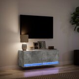  Zidni TV ormarić s LED svjetlima boja betona 100x31x38 cm | Eponuda.ba