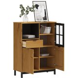  Visoka komoda sa staklenim vratima FLAM 92x40x122,5 cm borovina | Eponuda.com