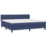  Krevet s oprugama i madracem plavi 200 x 200 cm od tkanine | shoptok.hr