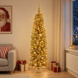  Umjetno usko božićno drvce s kuglicama 180 cm 300 LED lampica | shoptok.hr