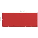 Balkonski zastor crveni 120 x 300 cm HDPE | shoptok.hr