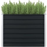  Povišena vrtna gredica antracit 100x100x77 cm pocinčani čelik | shoptok.hr