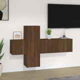 vidaXL 3-dijelni set tv ormarića boja smeđeg hrasta konstruirano drvo Cijene
