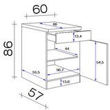 Flex-Well Kuhinjska Spodnja Omarica Venezia Valero, Bela, Š. 60 Cm | Shoptok.si