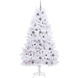  Umjetno božićno drvce Bijelo 106 x 106 x 210 cm PVC i metal | shoptok.hr